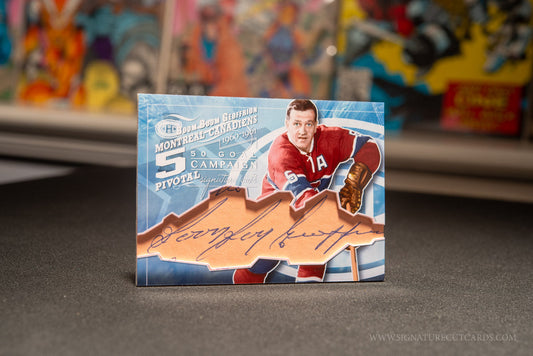 Boom Boom Geoffrion Montreal Canadiens Pivotal Signature Cut Card