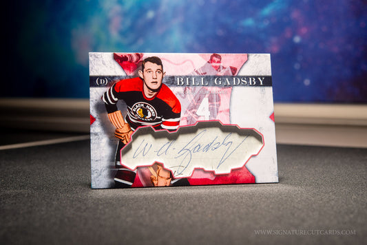 Bill Gadsby Chicago Blackhawks Vintage Signature Cut Card