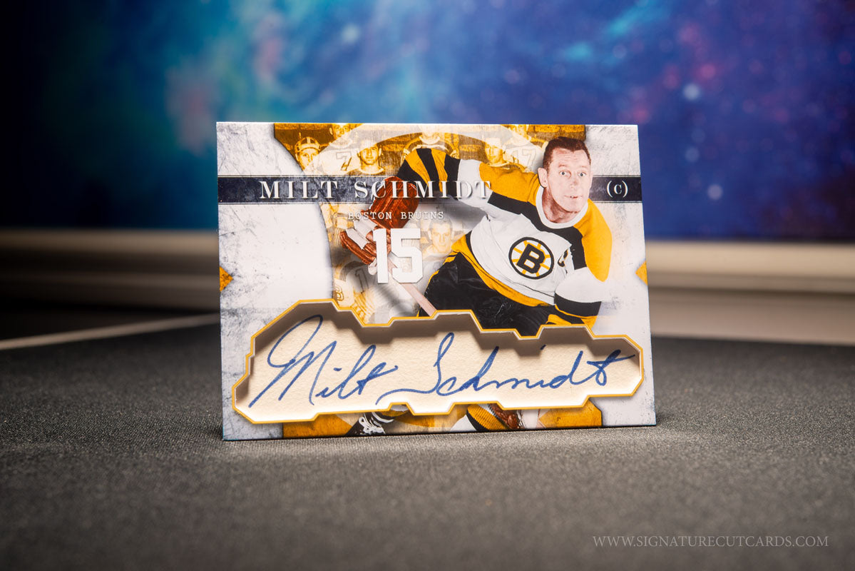 Milt Schmidt Boston Bruins Vintage Signature Cut Card