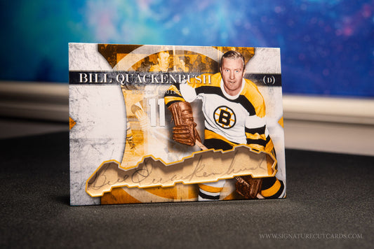 Bill Quackenbush Boston Bruins Vintage Signature Cut Card