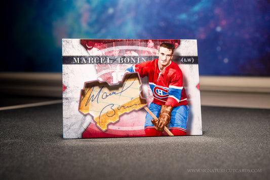 Marcel Bonin Montreal Canadiens Vintage Signature Cut Card