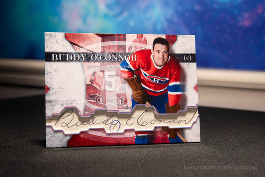 Buddy O'Connor Montreal Canadiens Vintage Signature Cut Card