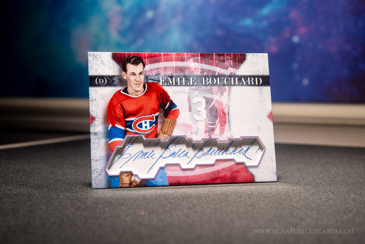 Emile Butch Bouchard Montreal Canadiens Vintage Signature Cut Card