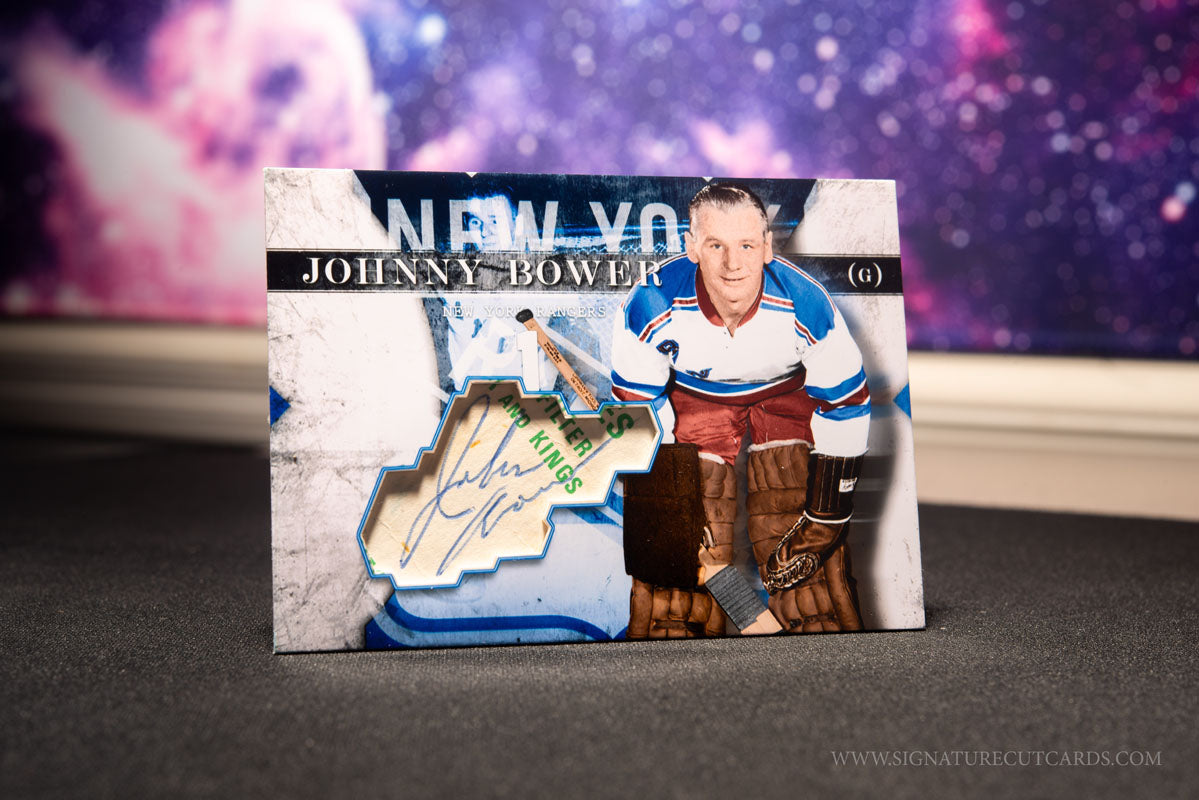 Johnny Bower New York Rangers Vintage Signature Cut Card