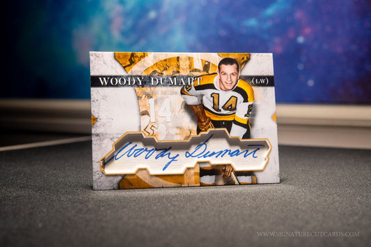 Woody Dumart Boston Bruins Vintage Signature Cut Card