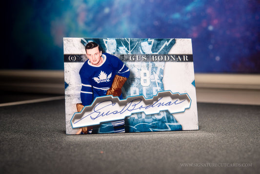 Gus Bodnar Toronto Maple Leafs Vintage Signature Cut Card