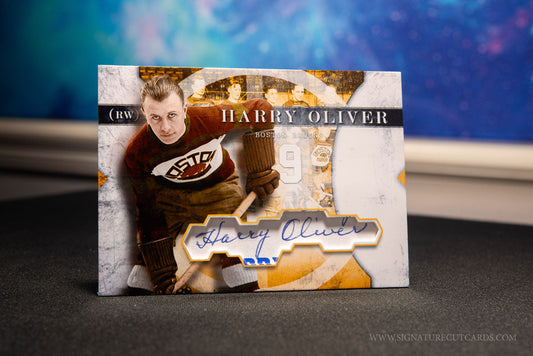 Harry Oliver Boston Bruins Vintage Signature Cut Card