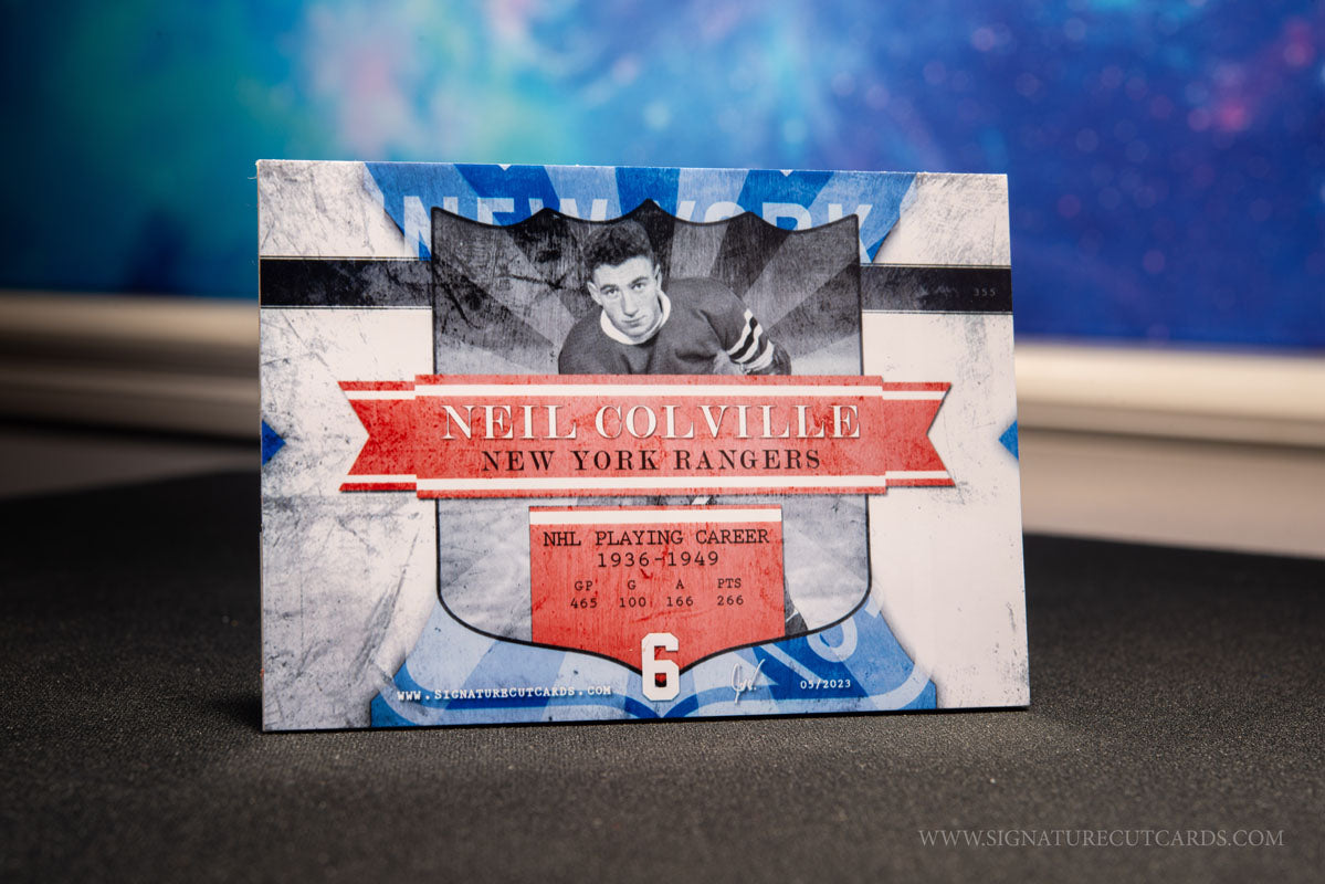 Neil Colville New York Rangers Vintage Signature Cut Card