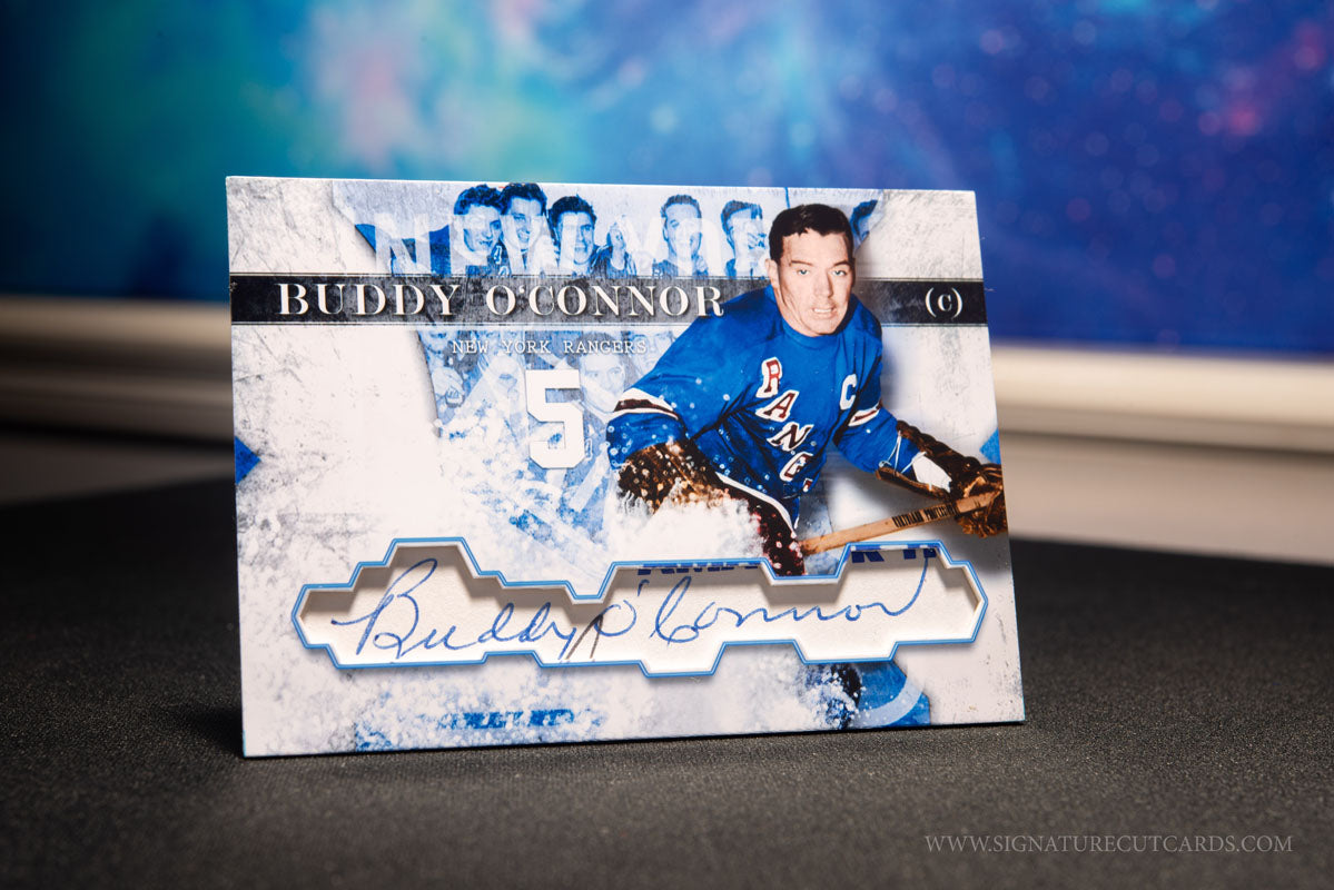 Buddy O'Connor New York Rangers Vintage Signature Cut Card