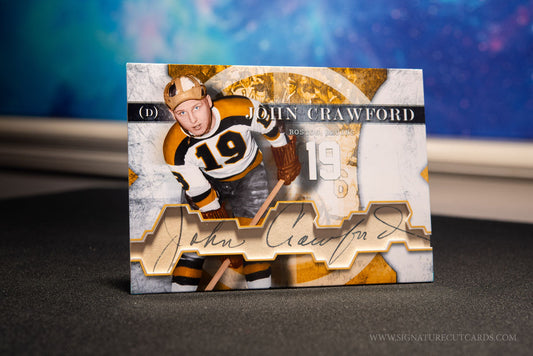 John Crawford Boston Bruins Vintage Signature Cut Card