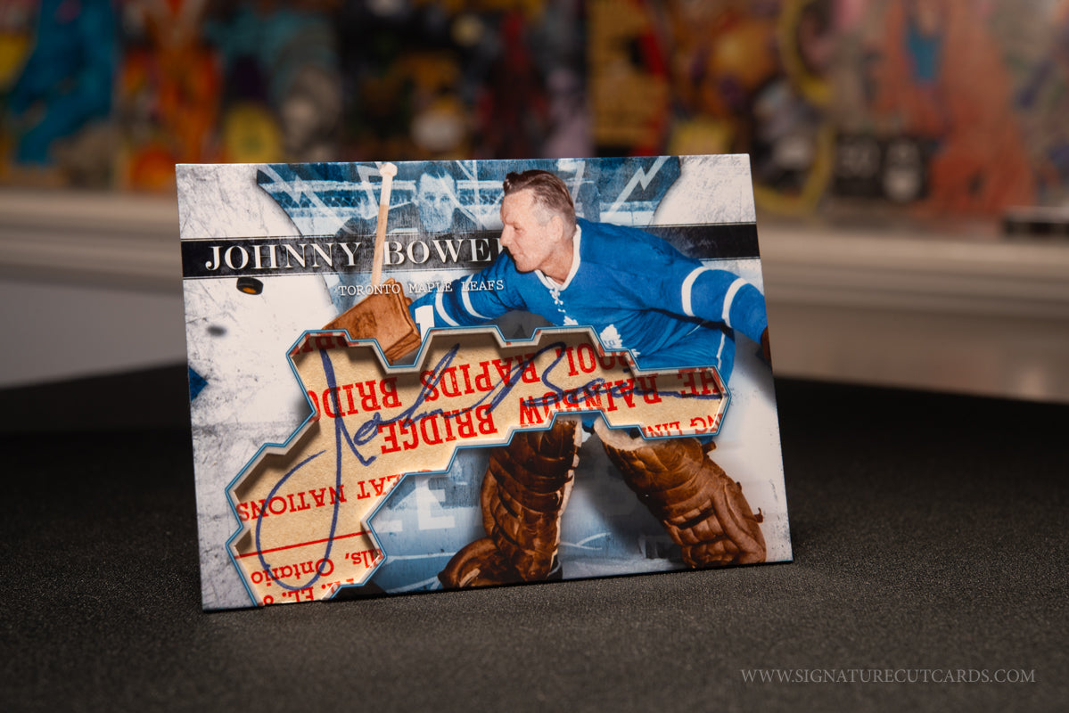 Johnny Bower Toronto Maple Leafs Vintage Signature Cut Card