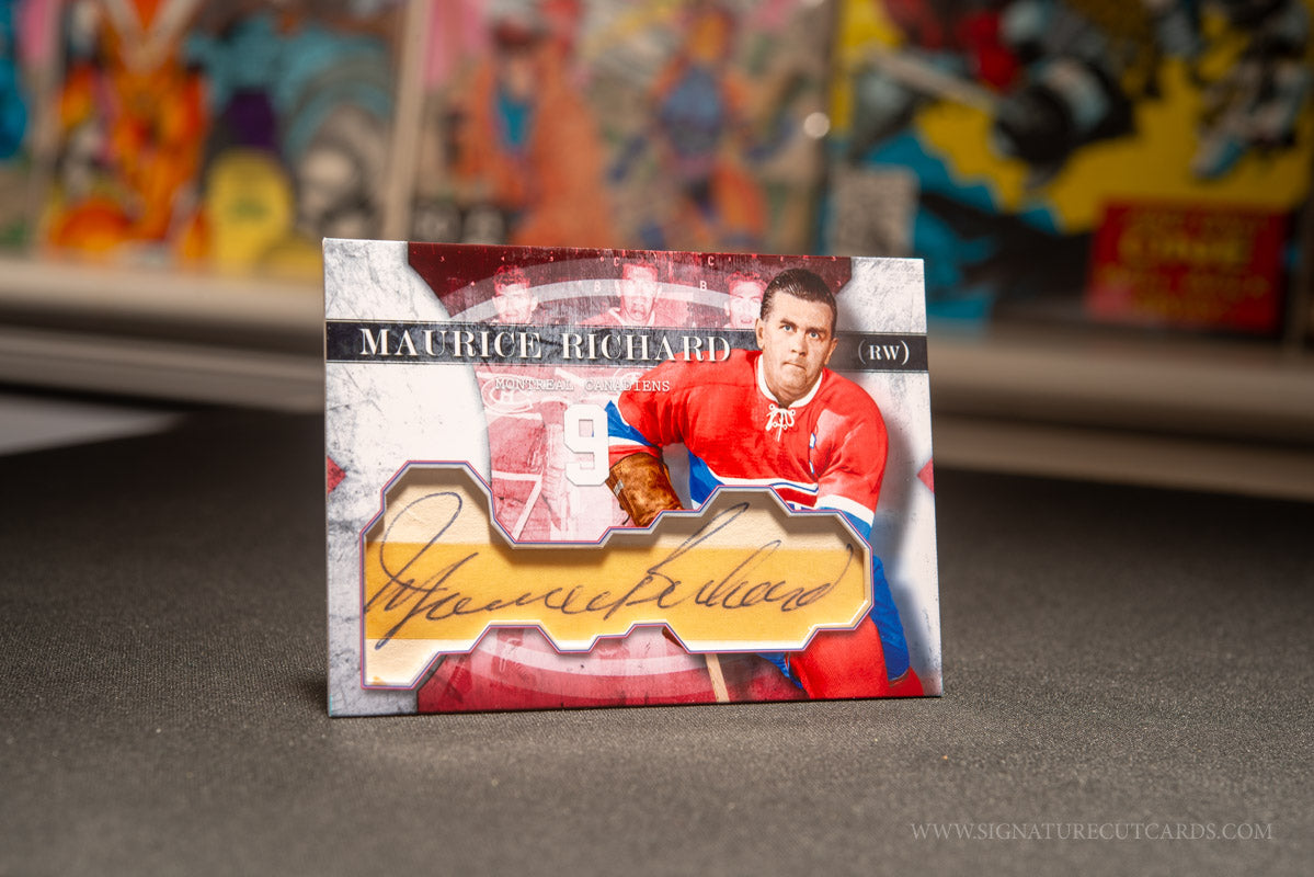 Maurice Richard Montreal Canadiens Vintage Signature Cut Card