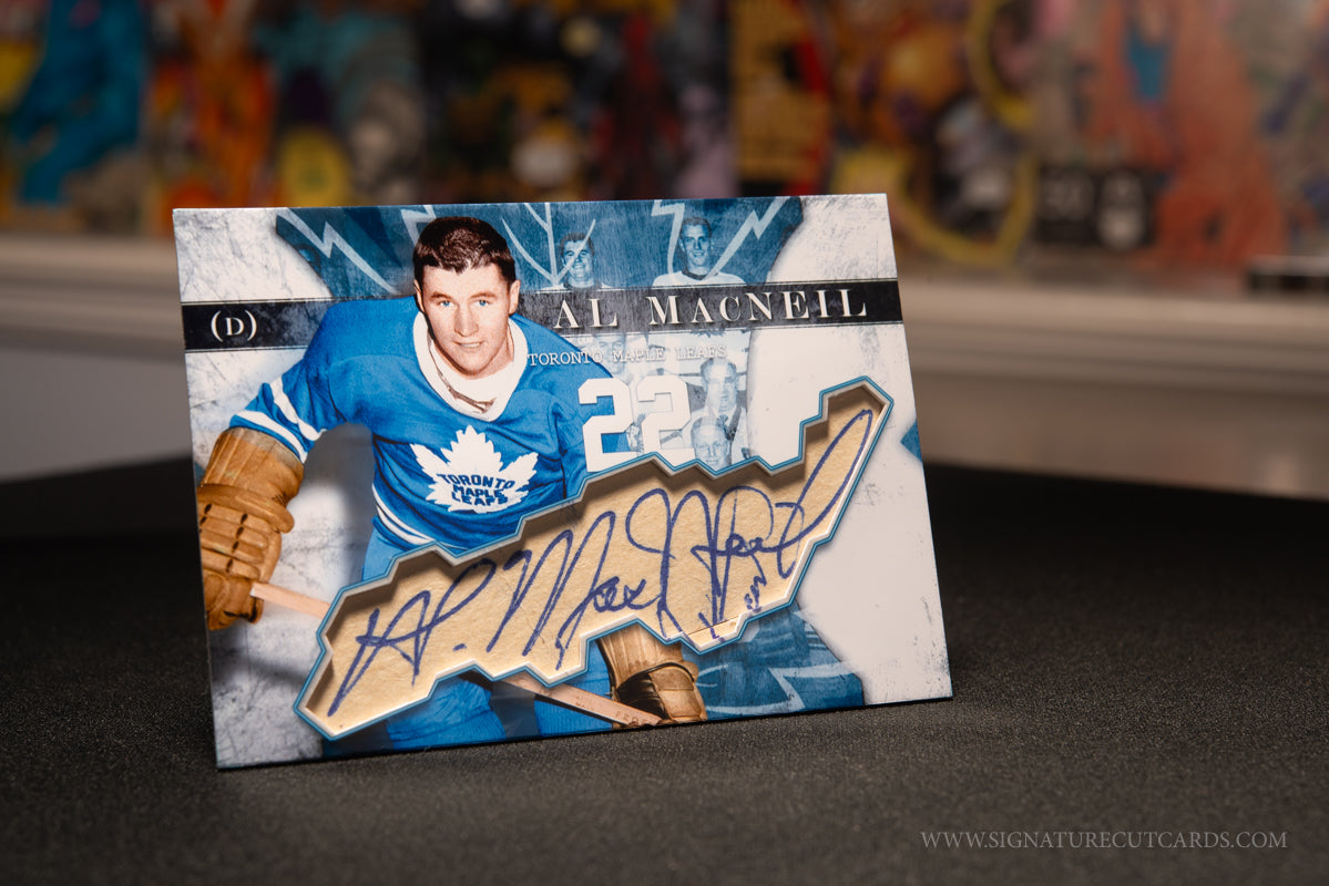 Al MacNeil Toronto Maple Leafs Vintage Signature Cut Card