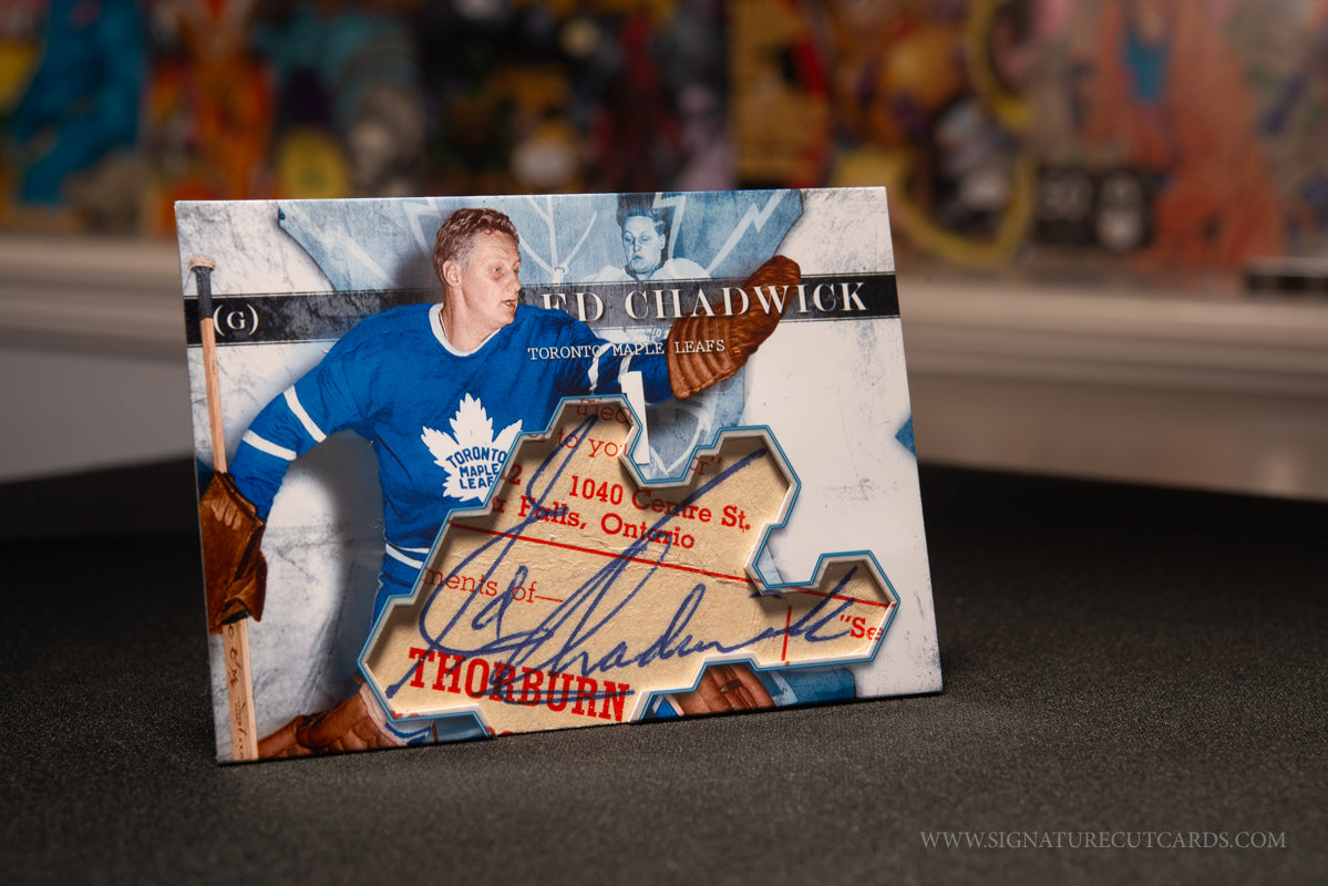 Ed Chadwick Toronto Maple Leafs Vintage Signature Cut Card