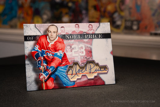 Noel Price Montreal Canadiens Vintage Signature Cut Card