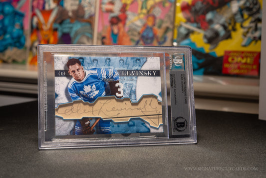 Alex Levinsky Toronto Maple Leafs Vintage Signature Cut Card Slabbed by Beckett