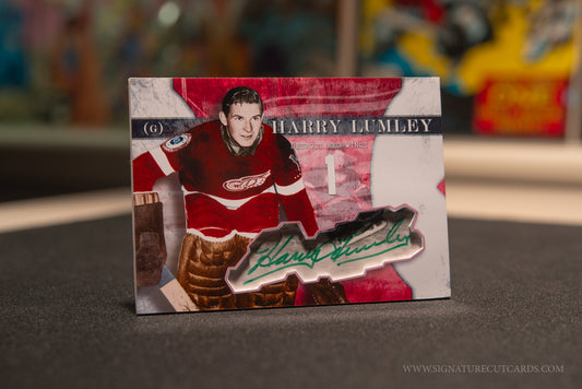 Harry Lumley Detroit Red Wings Vintage Signature Cut Card