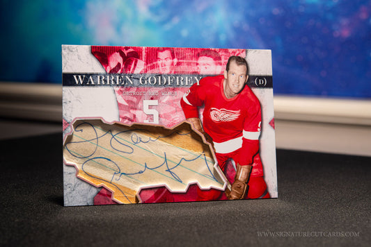 Warren Godfrey Detroit Red Wings Vintage Signature Cut Card