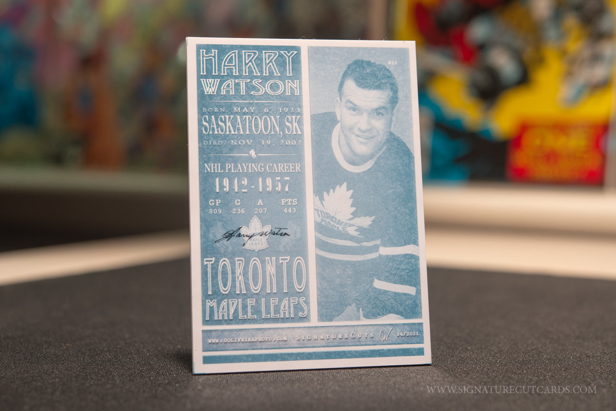 Harry Watson Toronto Maple Leafs Vintage Signature Cut Card