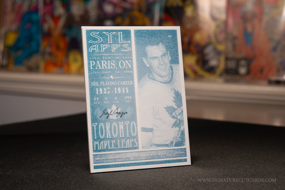 Syl Apps Toronto Maple Leafs Vintage Signature Cut Card