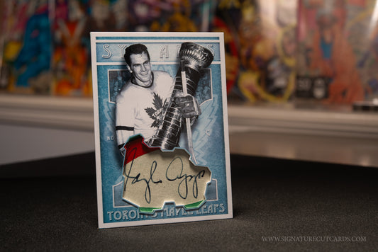 Syl Apps Toronto Maple Leafs Vintage Signature Cut Card