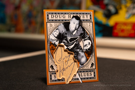 Doug Harvey St. Louis Blues Expansion Era Signature Cut Card