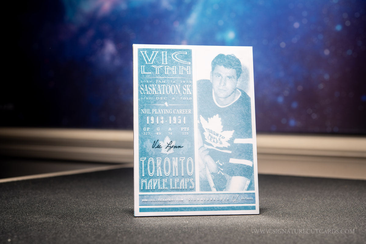 Vic Lynn Toronto Maple Leafs Vintage Signature Cut Card