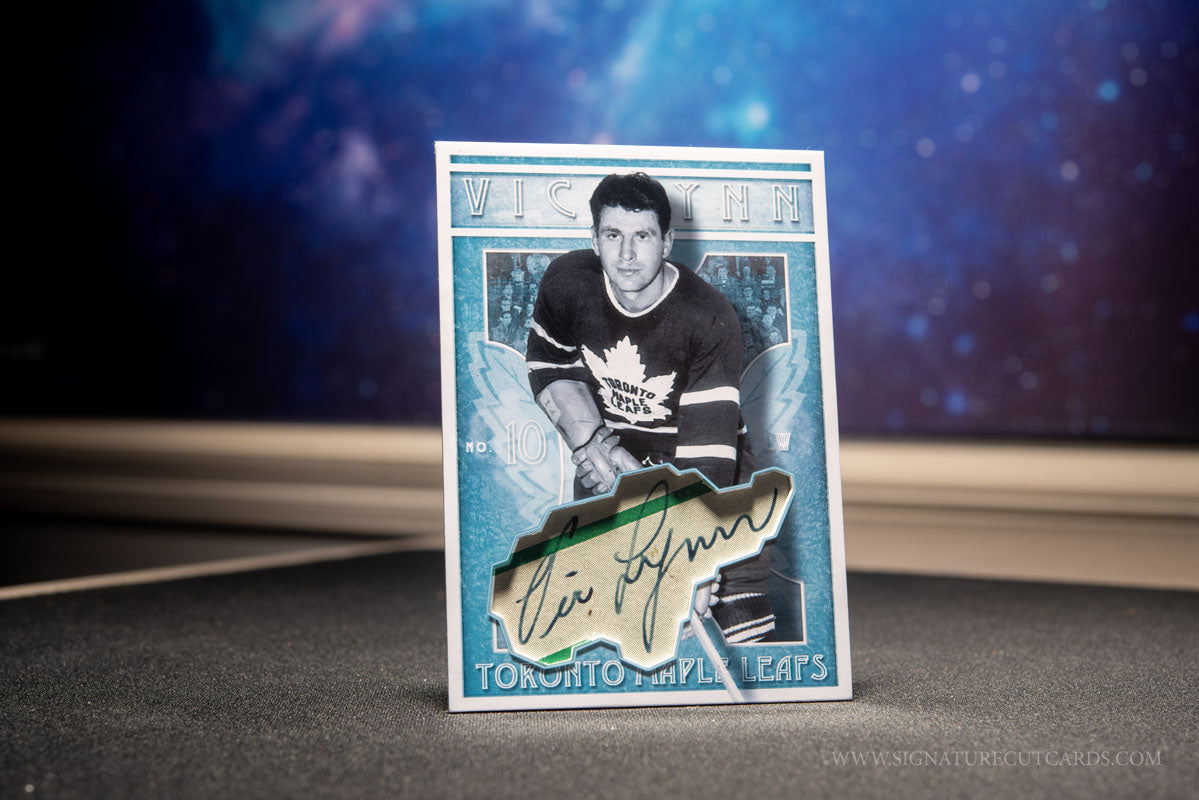 Vic Lynn Toronto Maple Leafs Vintage Signature Cut Card