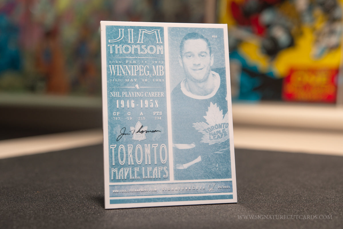 Jim Thomson Toronto Maple Leafs Vintage Signature Cut Card