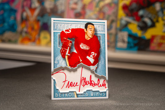 Frank Mahovlich Detroit Red Wings Vintage Signature Cut Card