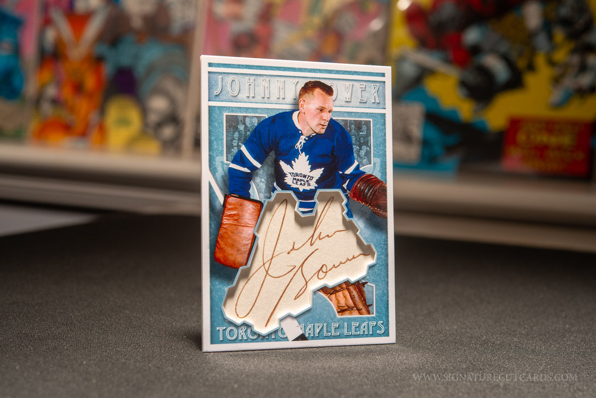 Johnny Bower Toronto Maple Leafs Vintage Signature Cut Card