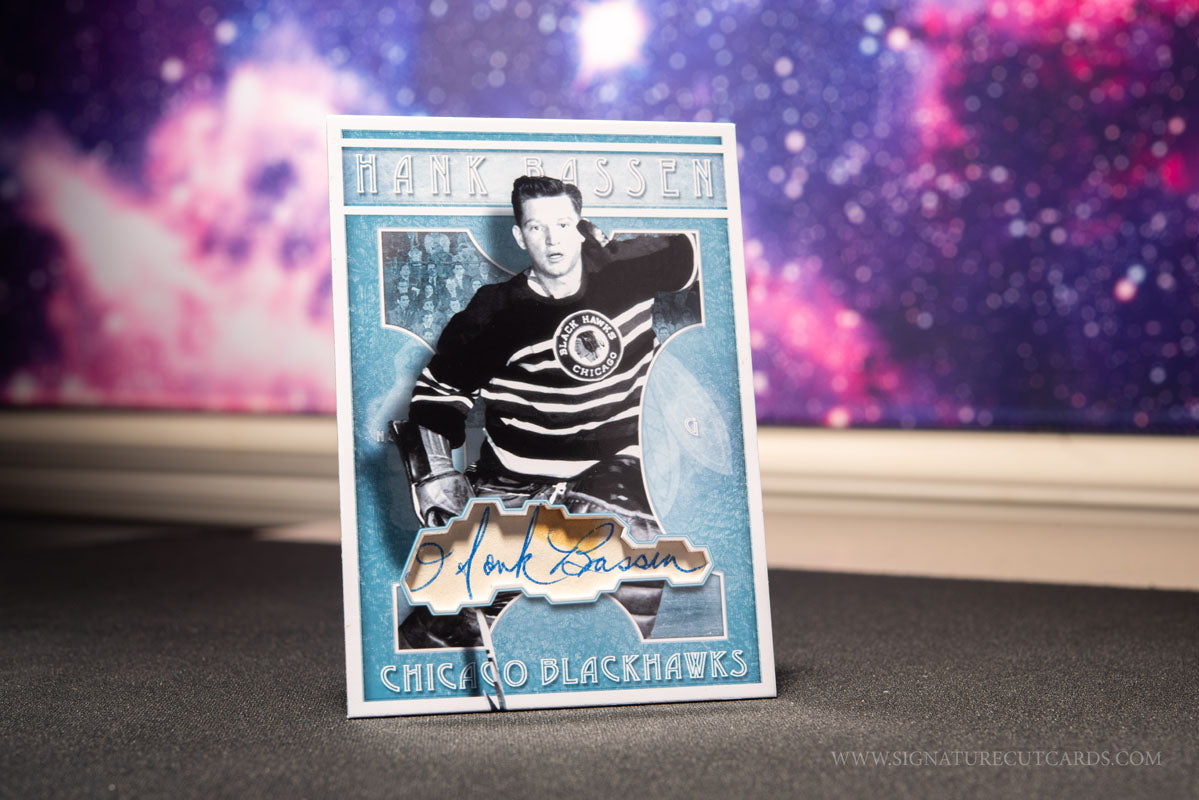 Hank Bassen Chicago Blackhawks Vintage Signature Cut Card