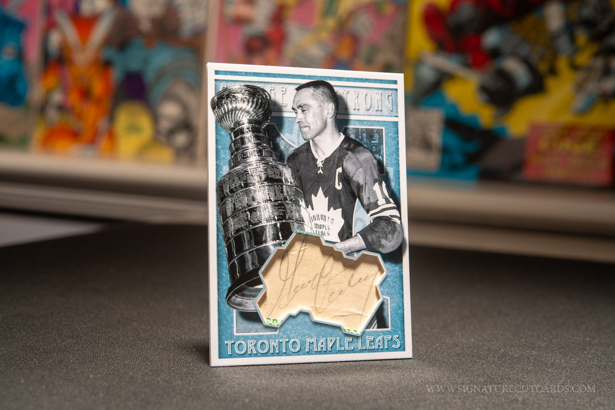 George Armstrong Toronto Maple Leafs Vintage Signature Cut Card