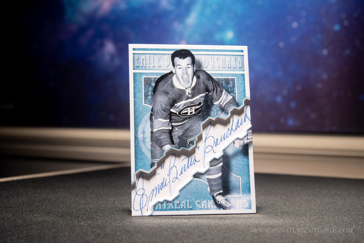 Emile Butch Bouchard Montreal Canadiens Vintage Signature Cut Card