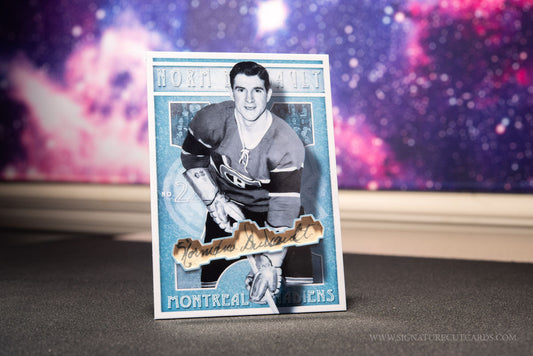 Norm Dussault Montreal Canadiens Vintage Signature Cut Card