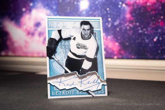 Red Kelly Detroit Red Wings Vintage Signature Cut Card