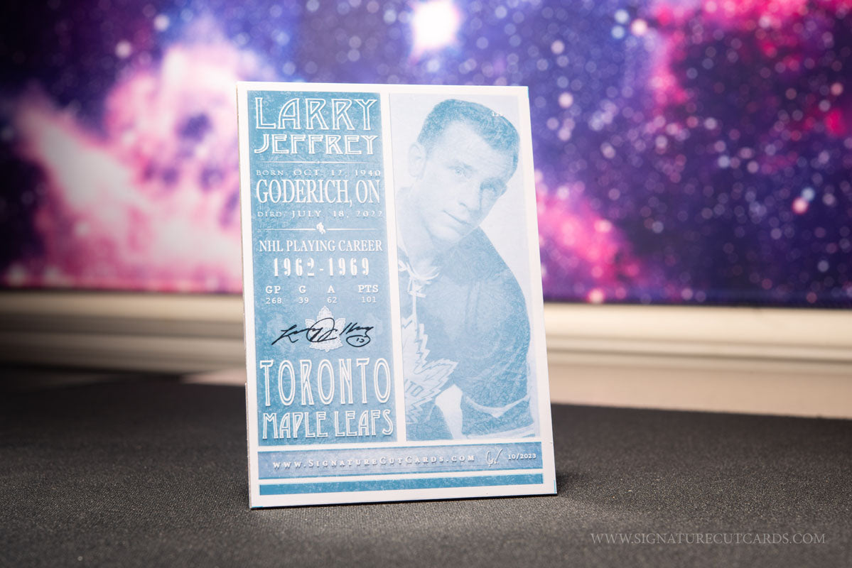 Larry Jeffrey Toronto Maple Leafs Vintage Signature Cut Card