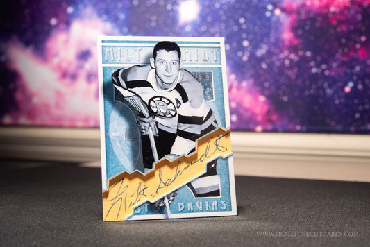 Milt Schmidt Boston Bruins Vintage Signature Cut Card