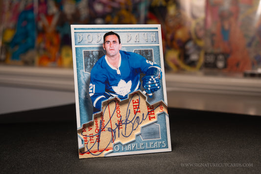 Bobby Baun Toronto Maple Leafs Vintage Signature Cut Card